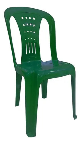 Silla de plástico verde
